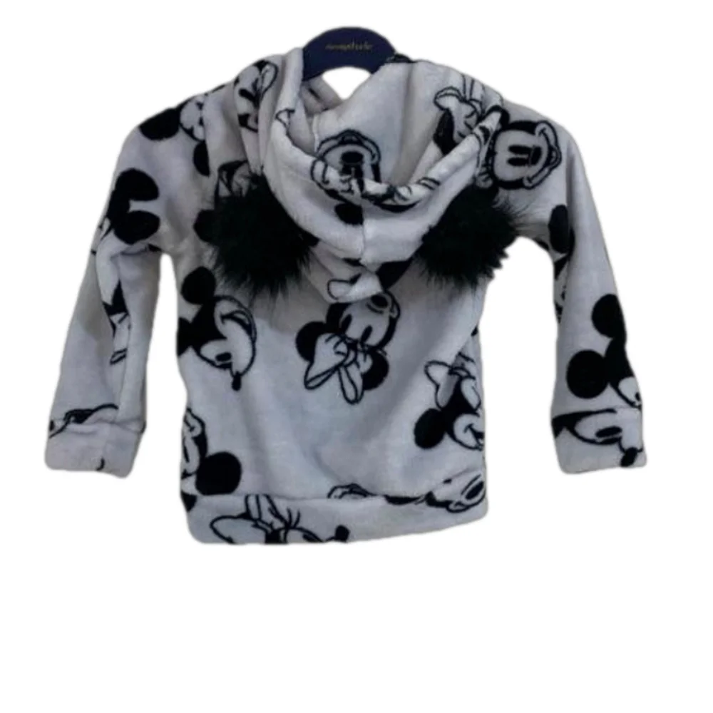 ⭐️ 3/$20 Girls' Disney Junior Mickey Mouse Hoodie Jacket 5T Gray Black
